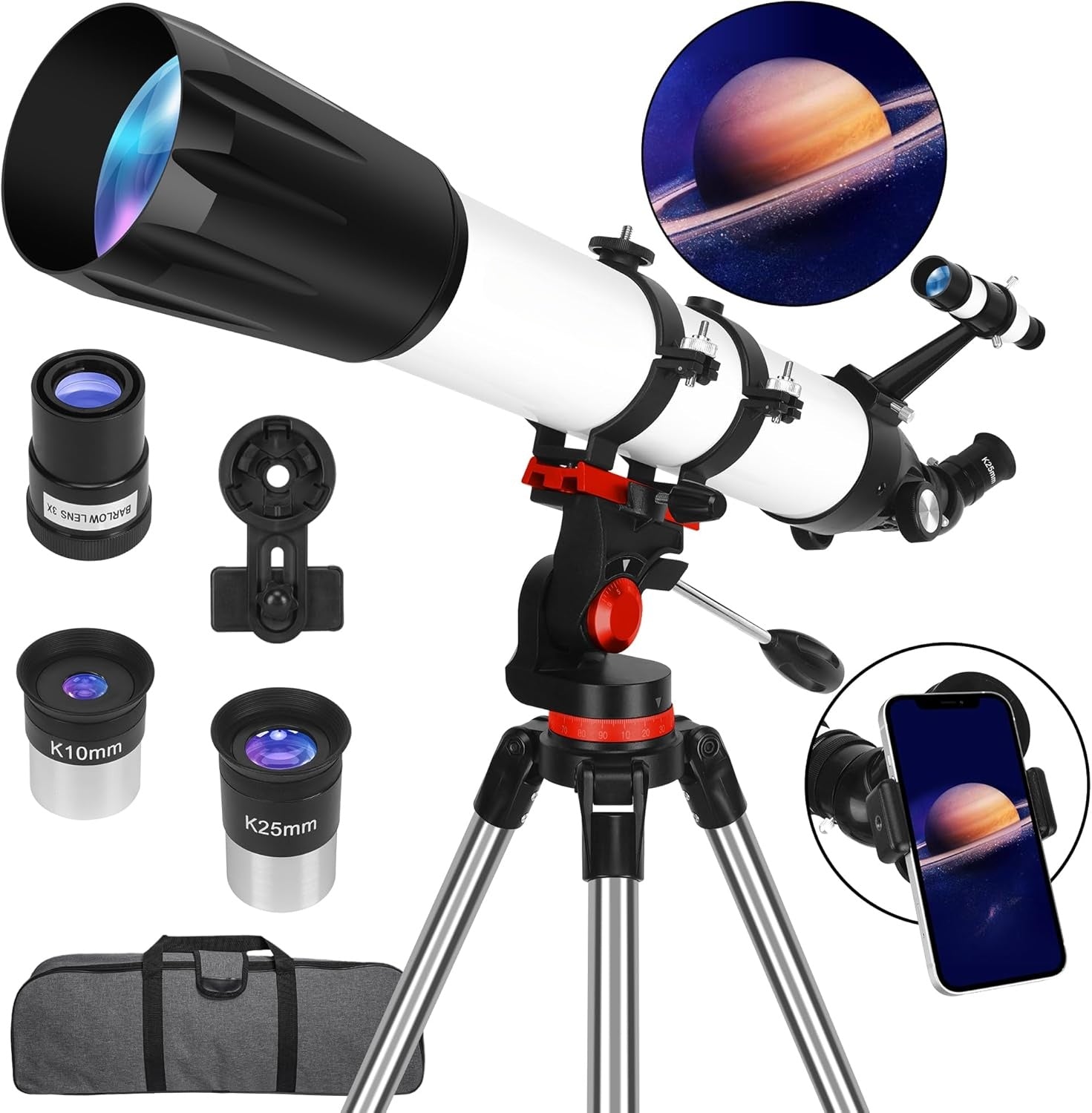 🔭🌌 90mm Aperture 800mm Refractor Telescope | High-Powered Astronomy for Adults, Kids & Beginners | Multi-Coated Optics + Phone Adapter & Carry Bag 🌟 #StargazingTech #AstronomyGear 🔭🌌 90mm Aperture 800mm Refractor Telescope | High-Powered Astronomy for Adults, Kids & Beginners | Multi-Coated Optics + Phone Adapter & Carry Bag 🌟 #StargazingTech #AstronomyGear